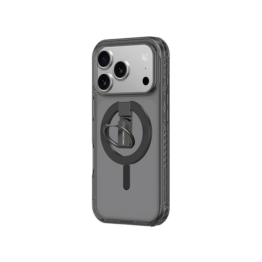 Apple iPhone 17 Pro Kılıf M-safe Şarj Özellikli Yüzük Standlı Amazingthing Titan Pro Serisi Kapak