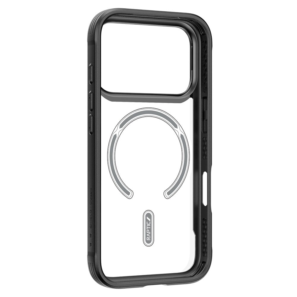 Apple iPhone 17 Pro Kılıf M-safe Şarj Özellikli Airbagli Raptic Shield Serisi Şeffaf Arka Yüzey Kapak