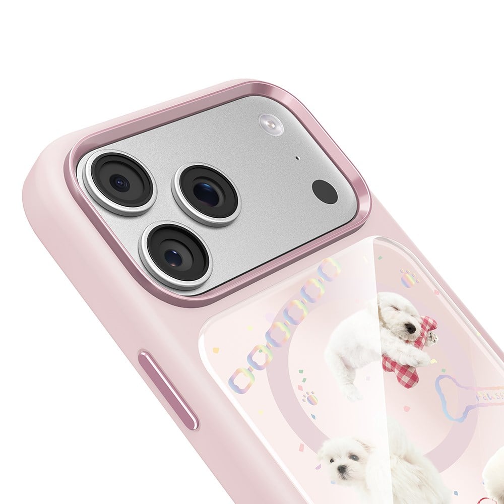 Apple iPhone 17 Pro Kılıf M-safe Şarj Özellikli 3D Baskılı Tasarım Mutural The Dog Serisi Kapak