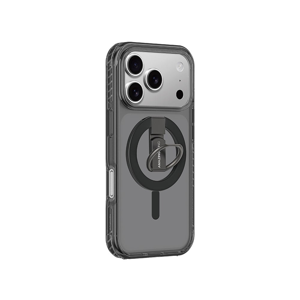 Apple iPhone 17 Pro Kılıf M-safe Şarj Özellikli Yüzük Standlı Amazingthing Titan Pro Serisi Kapak