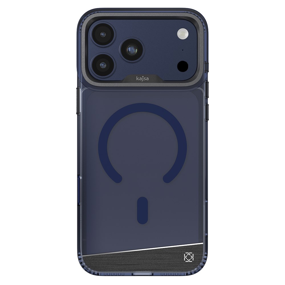 Apple iPhone 17 Pro Kılıf M-safe Şarj Özellikli Airbag Tasarımlı O-Ring Şeffaf Kajsa Trans Alüminyum Shield Serisi Kapak