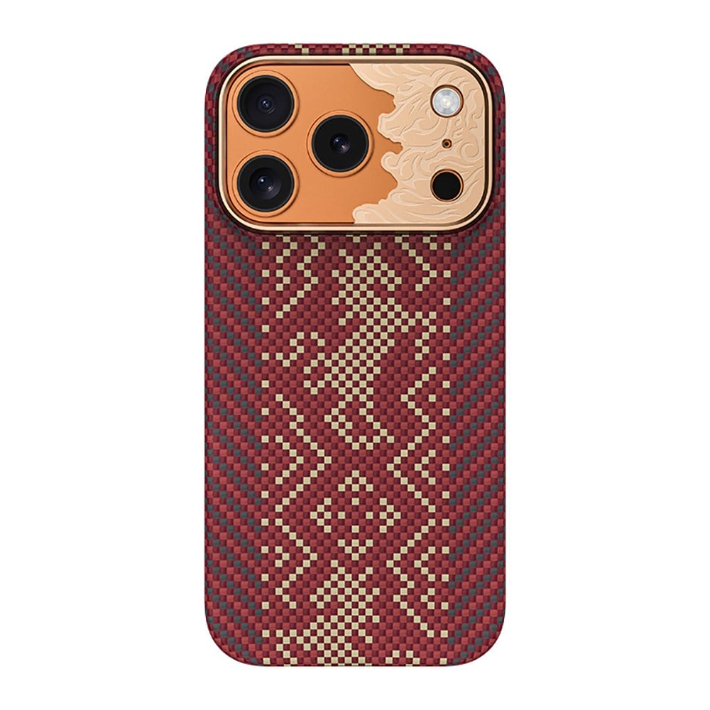 Apple iPhone 17 Pro Kılıf M-safe Şarj Özellikli Karbon Fiber Tasarımlı Benks Knight ArmorAir Kevlar Kapak