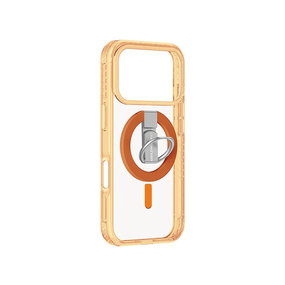 Apple iPhone 17 Pro Kılıf M-safe Şarj Özellikli Yüzük Standlı Amazingthing Titan Pro Serisi Kapak