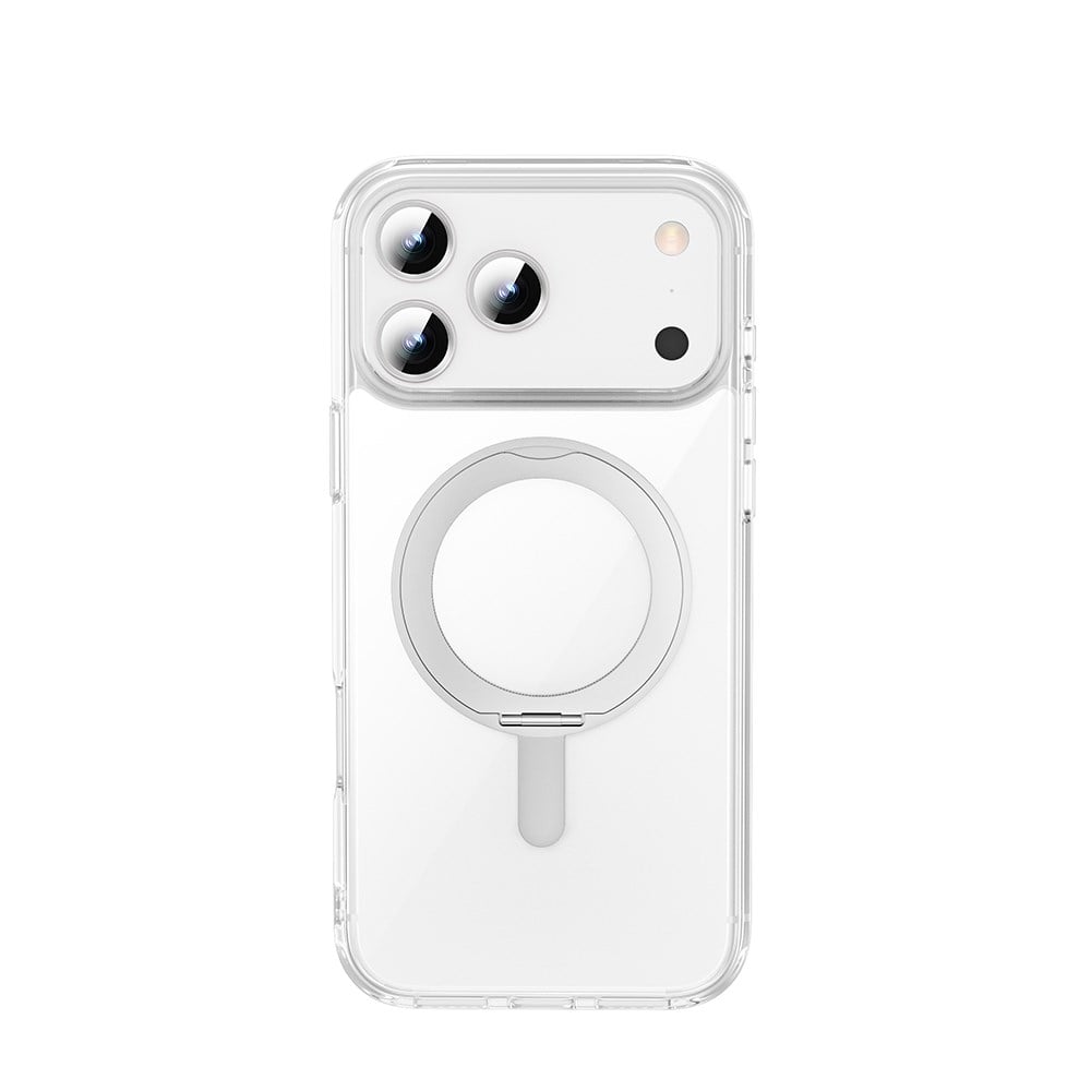 Apple iPhone 17 Pro Kılıf M-safe Şarj Özellikli  Wiwu MCC-201 iShield Ultra Serisi Standlı Crystal Sert PC Kapak