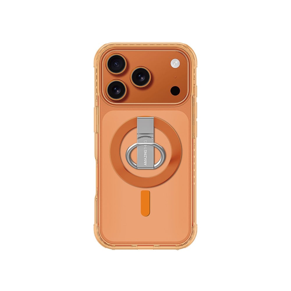 Apple iPhone 17 Pro Kılıf M-safe Şarj Özellikli Yüzük Standlı Amazingthing Titan Pro Serisi Kapak