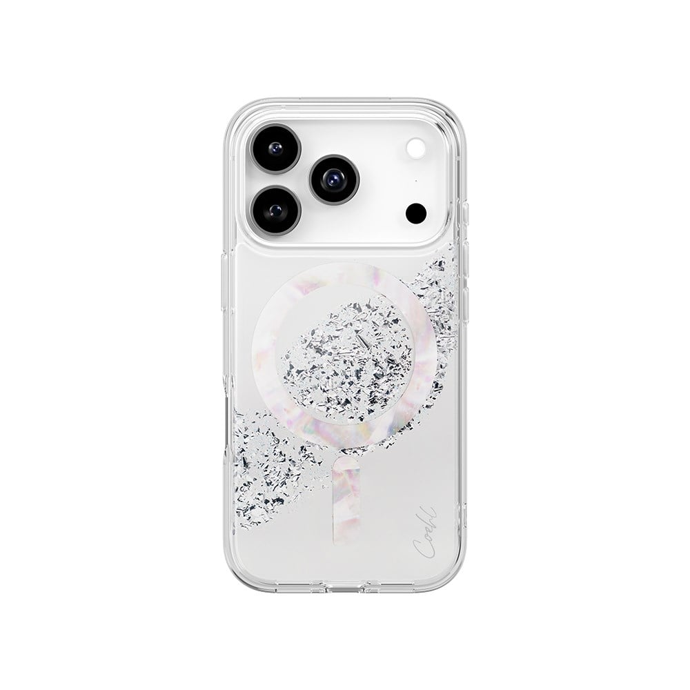 Apple iPhone 17 Pro Kılıf M-safe Şarj Parlak Kristal Desenli Coehl Crystelle Kapak