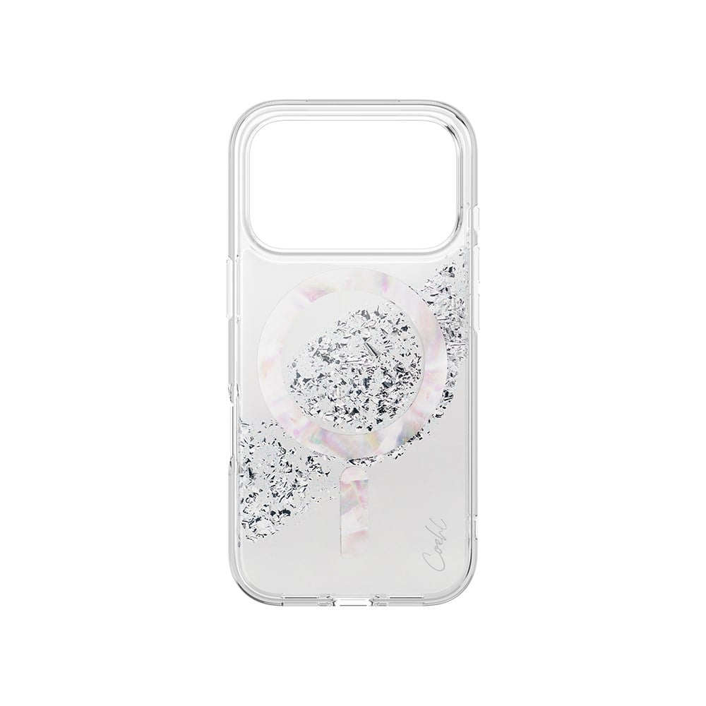 Apple iPhone 17 Pro Kılıf M-safe Şarj Parlak Kristal Desenli Coehl Crystelle Kapak