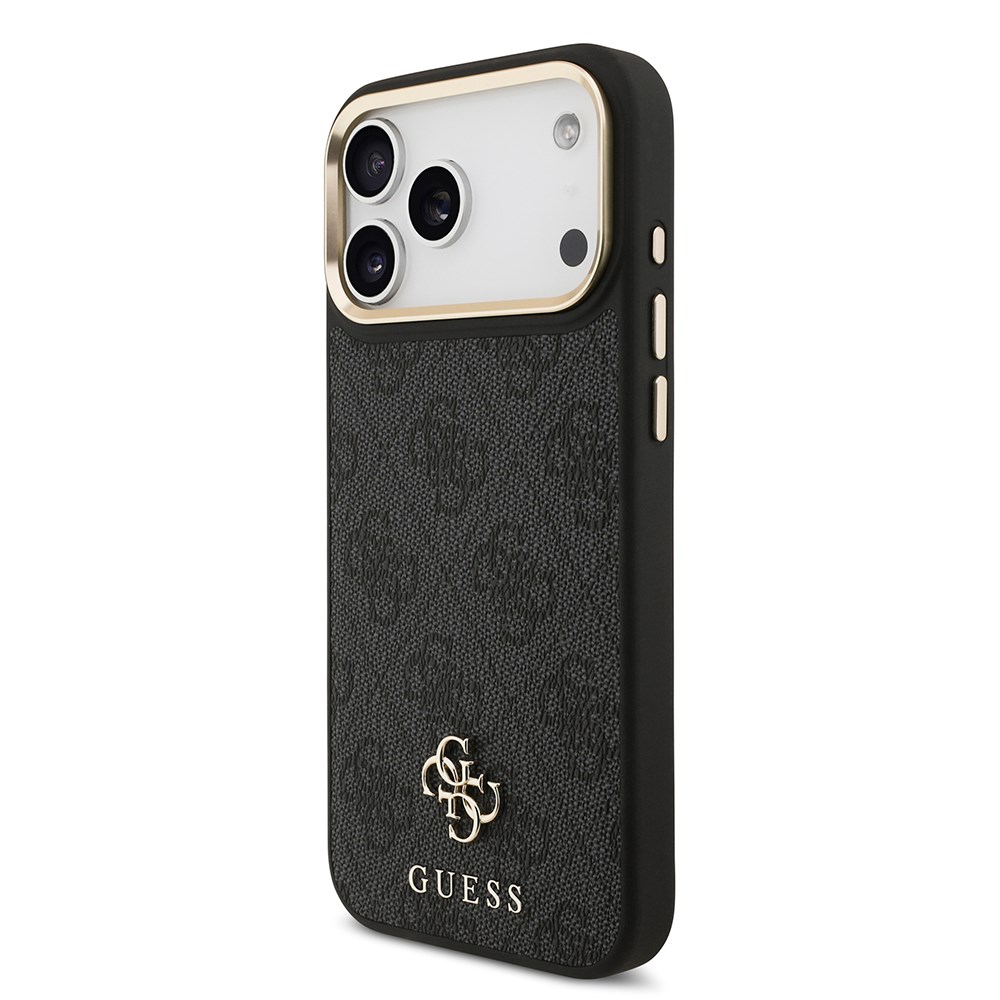 Apple iPhone 17 Pro Max Guess Orjinal Lisanslı 4G ve Yazı Logolu Kılıf + Ekran Koruyucu + Lens Koruyucu 3in1 Aksesuar Seti