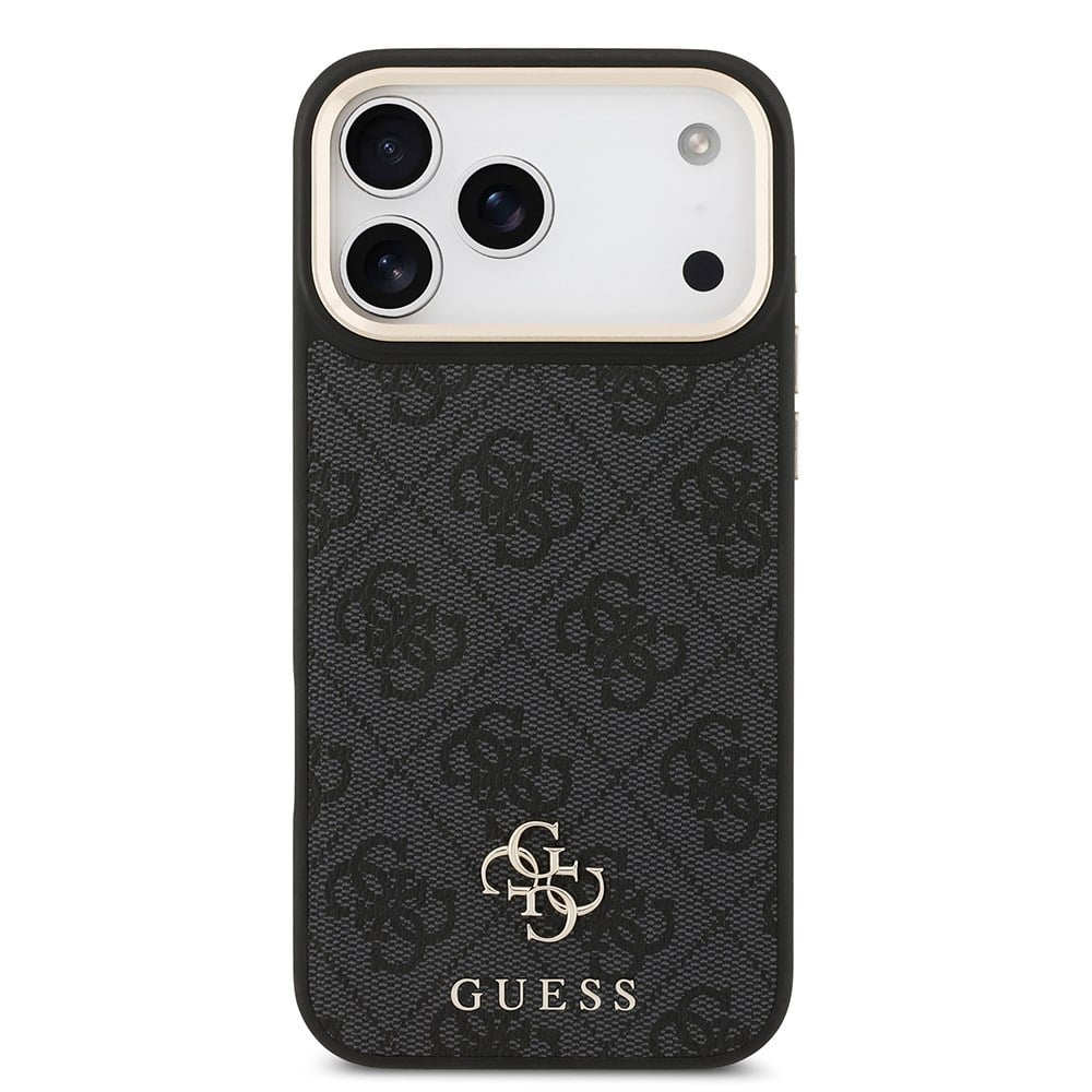 Apple iPhone 17 Pro Max Guess Orjinal Lisanslı 4G ve Yazı Logolu Kılıf + Ekran Koruyucu + Lens Koruyucu 3in1 Aksesuar Seti