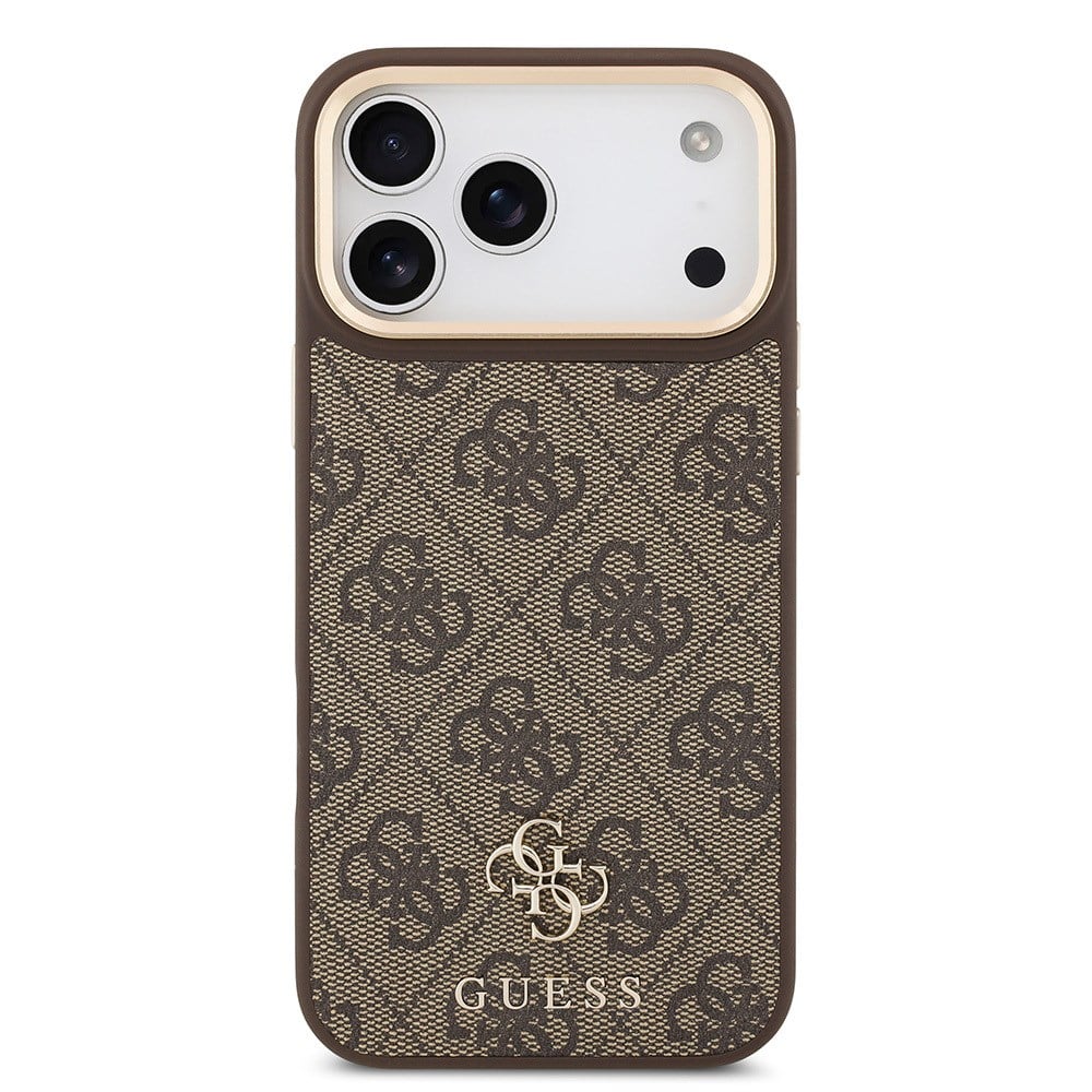 Apple iPhone 17 Pro Max Guess Orjinal Lisanslı 4G ve Yazı Logolu Kılıf + Ekran Koruyucu + Lens Koruyucu 3in1 Aksesuar Seti