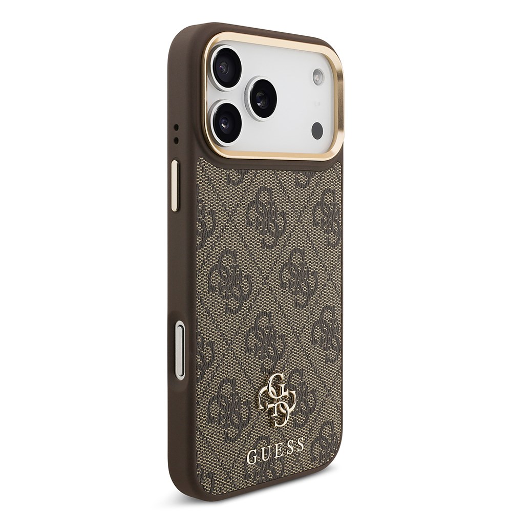 Apple iPhone 17 Pro Max Guess Orjinal Lisanslı 4G ve Yazı Logolu Kılıf + Ekran Koruyucu + Lens Koruyucu 3in1 Aksesuar Seti