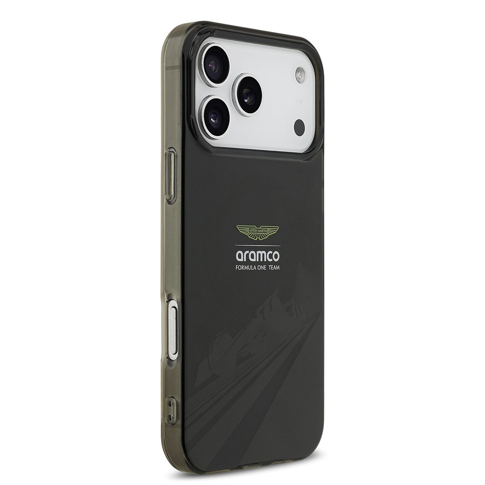 Apple iPhone 17 Pro Max Kılıf Aston Martin Orjinal Lisanslı M-safe Şarj Özellikli IML Baskı Logolu Formula Tasarımlı Kapak