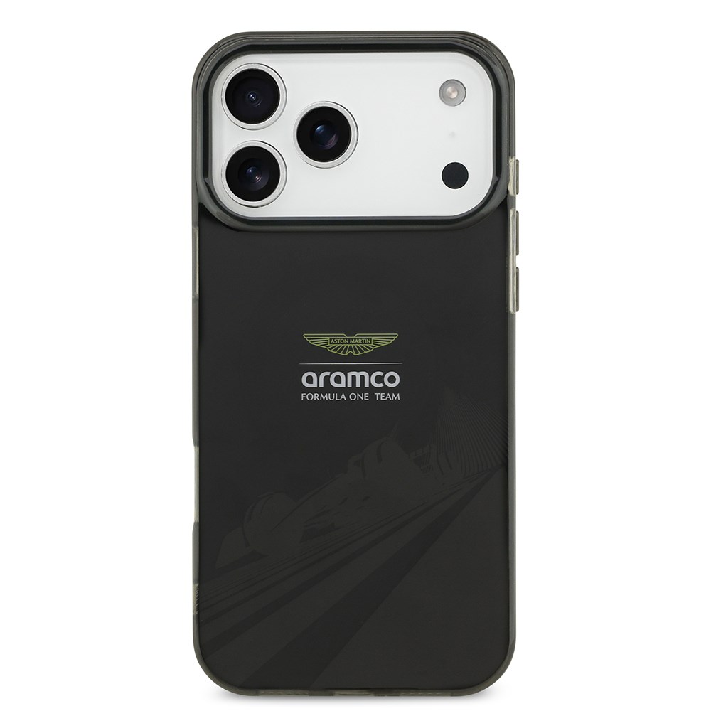 Apple iPhone 17 Pro Max Kılıf Aston Martin Orjinal Lisanslı M-safe Şarj Özellikli IML Baskı Logolu Formula Tasarımlı Kapak