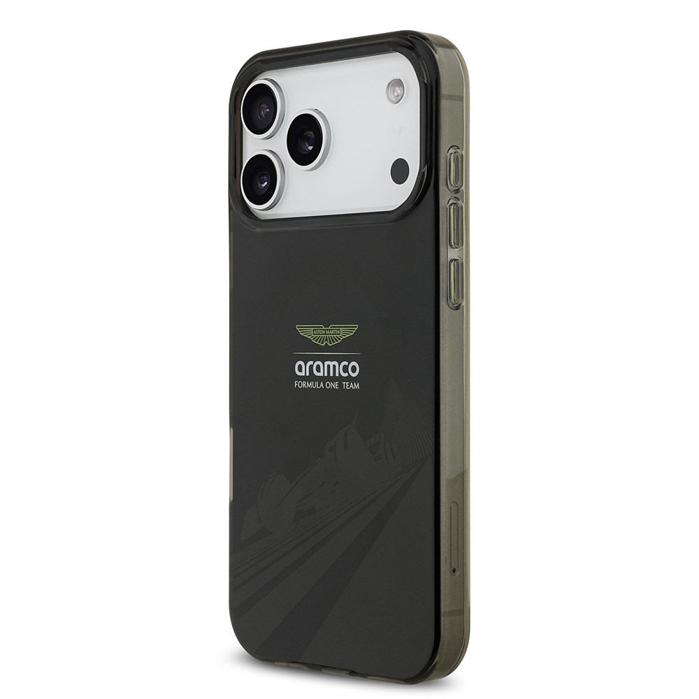 Apple iPhone 17 Pro Max Kılıf Aston Martin Orjinal Lisanslı M-safe Şarj Özellikli IML Baskı Logolu Formula Tasarımlı Kapak