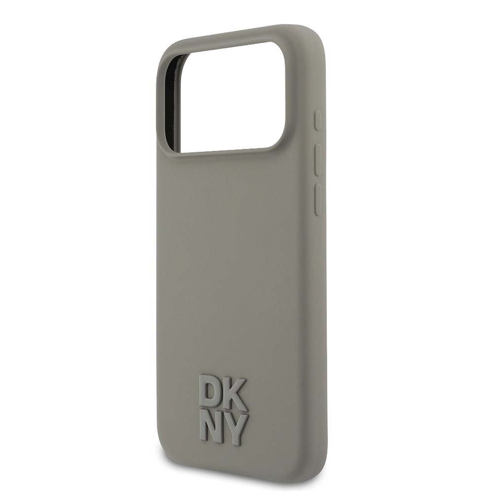 Apple iPhone 17 Pro Max Kılıf DKNY Orjinal Lisanslı M-safe Şarj Özellikli Metal Logolu Silikon Kapak