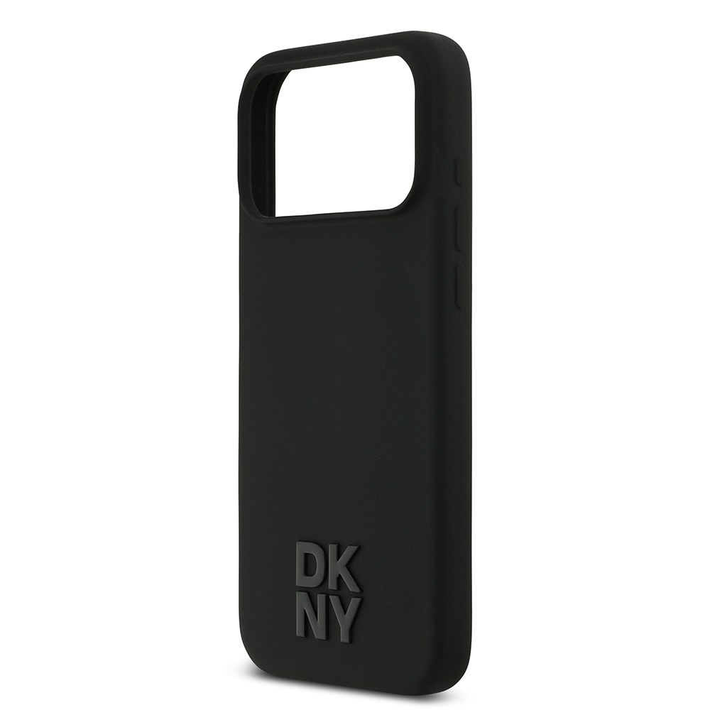 Apple iPhone 17 Pro Max Kılıf DKNY Orjinal Lisanslı M-safe Şarj Özellikli Metal Logolu Silikon Kapak