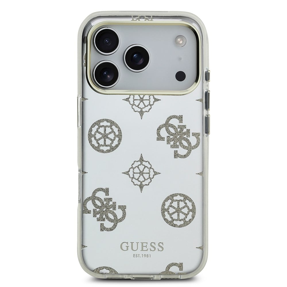 Apple iPhone 17 Pro Max Kılıf Guess Orjinal Lisanslı Metal Kamera Çerçeveli Simli Aynalı Kapak