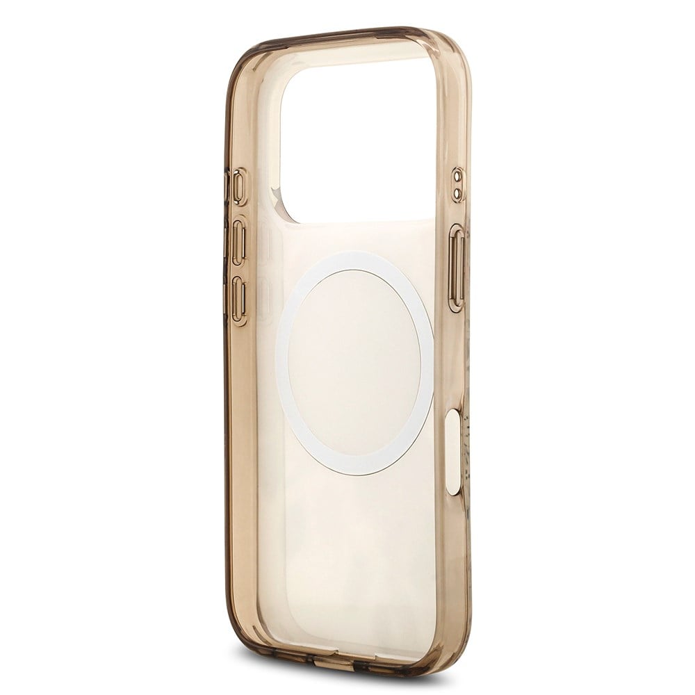 Apple iPhone 17 Pro Max Kılıf Guess Orjinal Lisanslı M-safe Şarj Özellikli Flower Tonal Circle Kapak