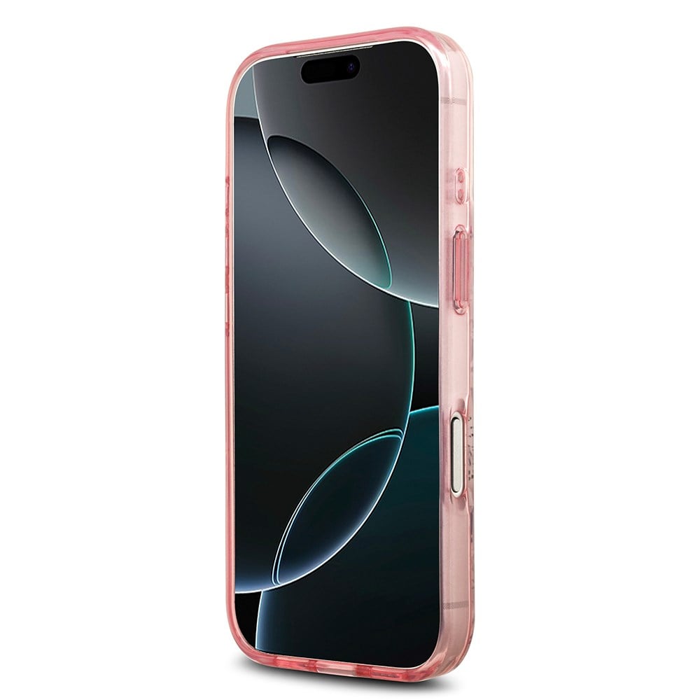 Apple iPhone 17 Pro Max Kılıf Guess Orjinal Lisanslı M-safe Şarj Özellikli Flower Tonal Circle Kapak