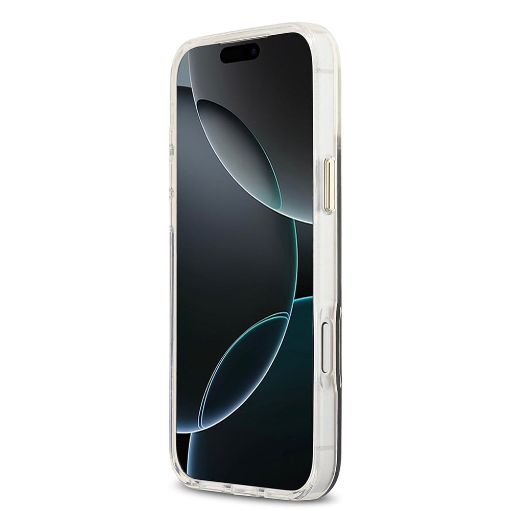 Apple iPhone 17 Pro Max Kılıf Guess Orjinal Lisanslı M-safe Şarj Özellikli 4G Desenli Simli Silikon Kapak