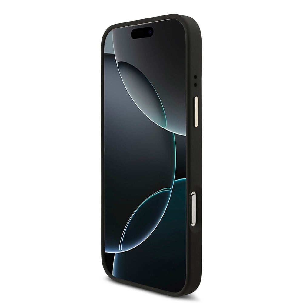 Apple iPhone 17 Pro Max Kılıf Guess Orjinal Lisanslı M-safe Şarj Özellikli Askılı ve 4G Logo Kartlıklı Kapak
