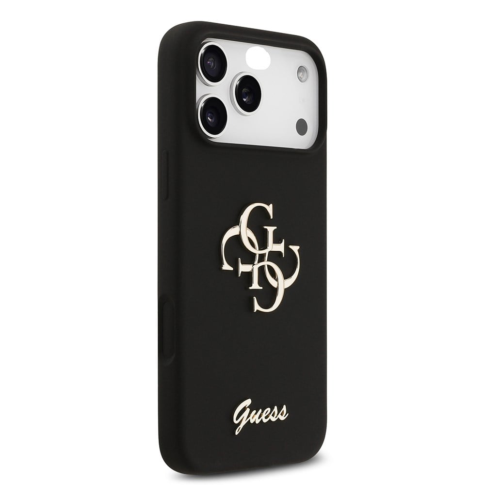 Apple iPhone 17 Pro Max Kılıf Guess Orjinal Lisanslı Grained Yazı Logolu Kapak