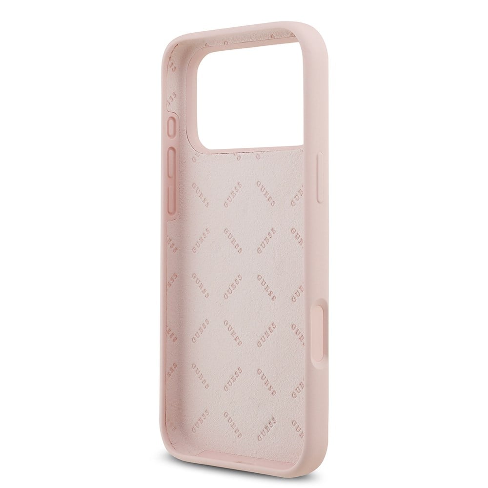 Apple iPhone 17 Pro Max Kılıf Guess Orjinal Lisanslı Grained Yazı Logolu Kapak