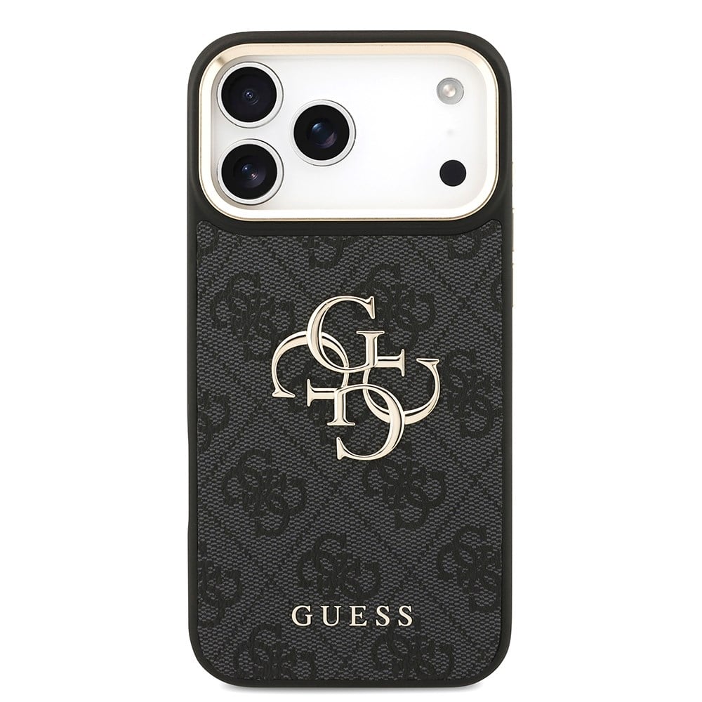 Apple iPhone 17 Pro Max Kılıf Guess Orjinal Lisanslı 4G Büyük Metal Logolu Kalın Askılı Kapak