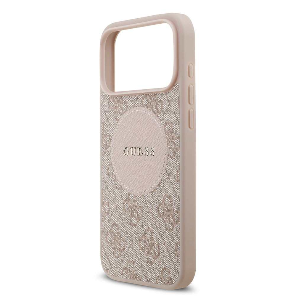 Apple iPhone 17 Pro Max Kılıf Guess Orjinal Lisanslı M-safe Şarj Özellikli Yazı Logolu Circle Classic Kapak