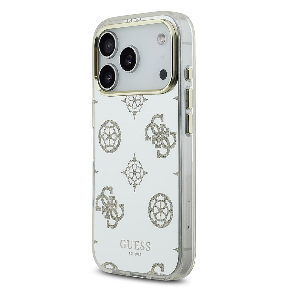 Apple iPhone 17 Pro Max Kılıf Guess Orjinal Lisanslı Metal Kamera Çerçeveli Simli Aynalı Kapak