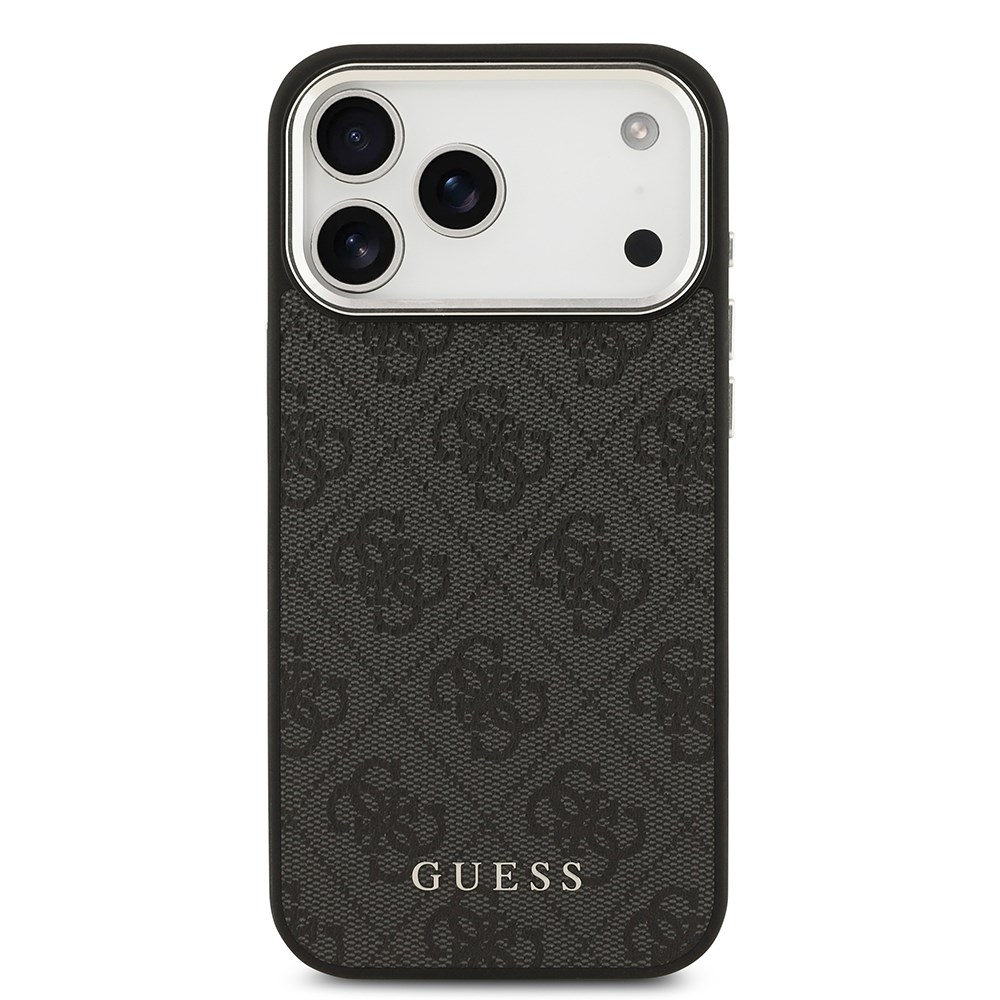 Apple iPhone 17 Pro Max Kılıf Guess Orjinal Lisanslı M-safe Şarj Özellikli 4G Klasik Yazı Logolu Kapak