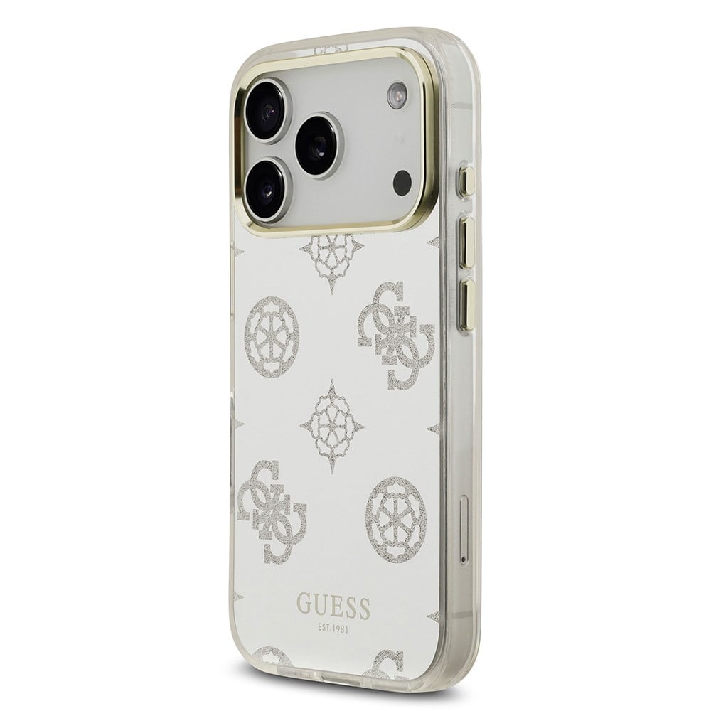 Apple iPhone 17 Pro Max Kılıf Guess Orjinal Lisanslı Metal Kamera Çerçeveli Simli Aynalı Kapak