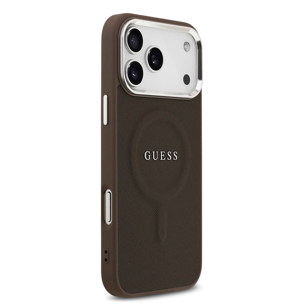 Apple iPhone 17 Pro Max Kılıf Guess Orjinal Lisanslı M-safe Şarj Özellikli Flower Tonal Circle Kapak
