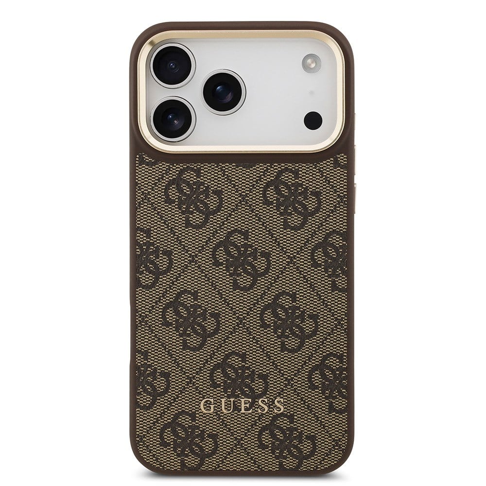 Apple iPhone 17 Pro Max Kılıf Guess Orjinal Lisanslı M-safe Şarj Özellikli Askılı ve 4G Logo Kartlıklı Kapak
