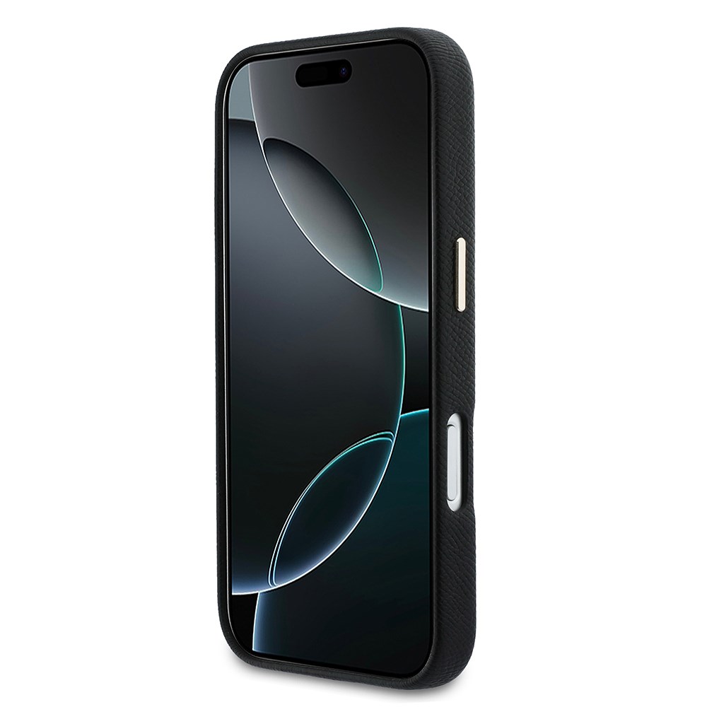 Apple iPhone 17 Pro Max Kılıf Guess Orjinal Lisanslı 4G Büyük Metal Kamera Çerçeveli PU Deri Resin Kapak