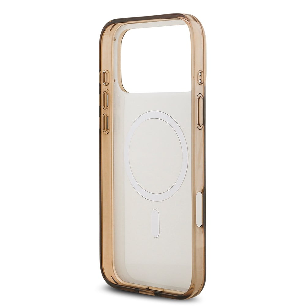 Apple iPhone 17 Pro Max Kılıf Guess Orjinal Lisanslı M-safe Şarj Özellikli IML Baskılı Klasik Logolu 4G Desenli Kapak