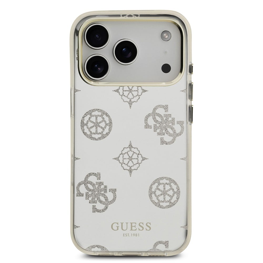 Apple iPhone 17 Pro Max Kılıf Guess Orjinal Lisanslı Metal Kamera Çerçeveli Simli Aynalı Kapak