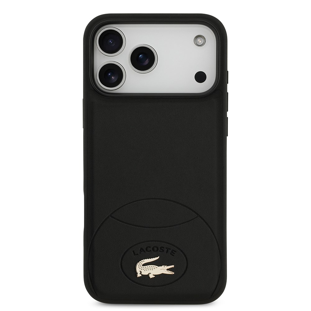 Apple iPhone 17 Pro Max Kılıf Lacoste Orjinal Lisanslı M-safe Şarj Özellikli PU Deri Tasarımlı Metal Logolu Kapak