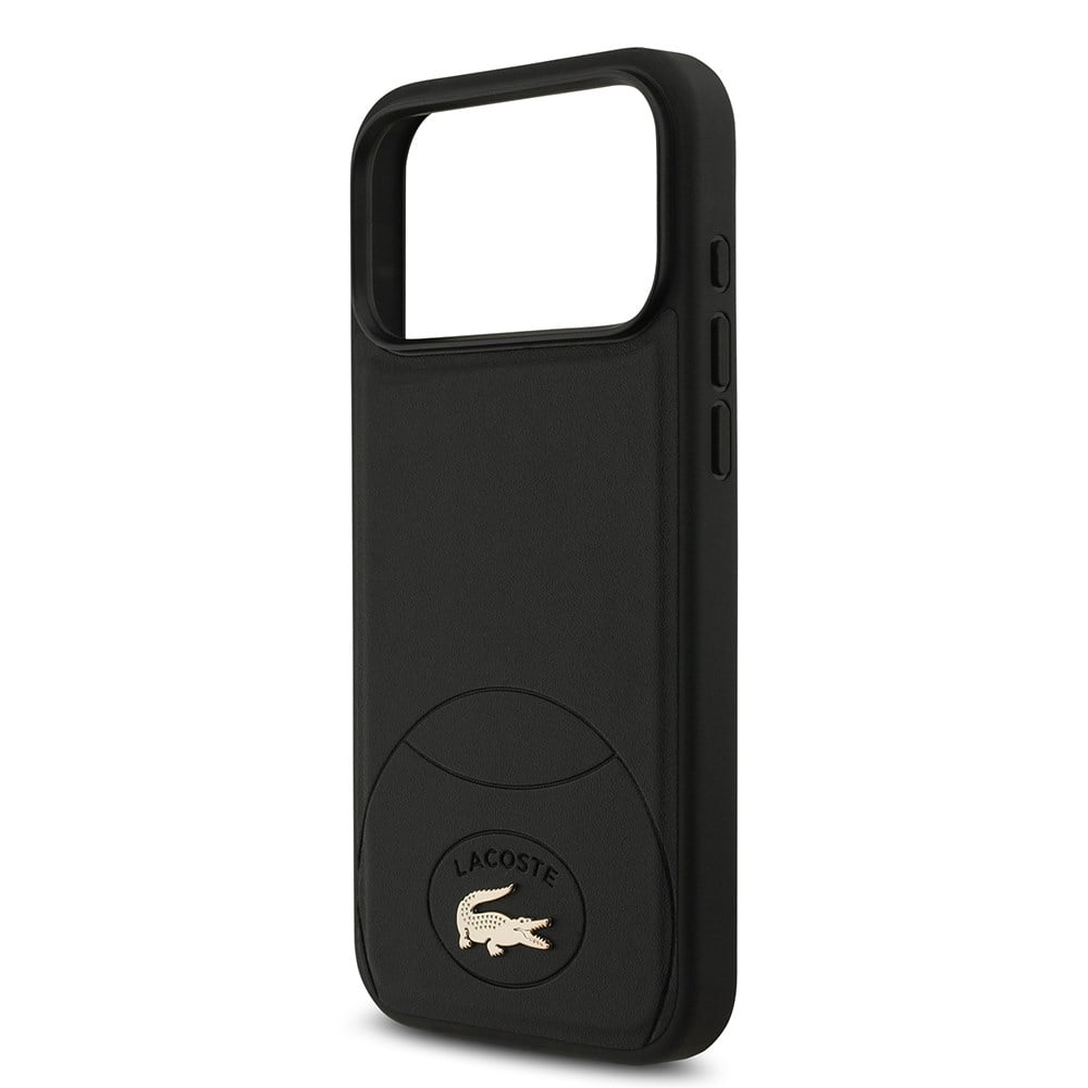 Apple iPhone 17 Pro Max Kılıf Lacoste Orjinal Lisanslı M-safe Şarj Özellikli PU Deri Tasarımlı Metal Logolu Kapak