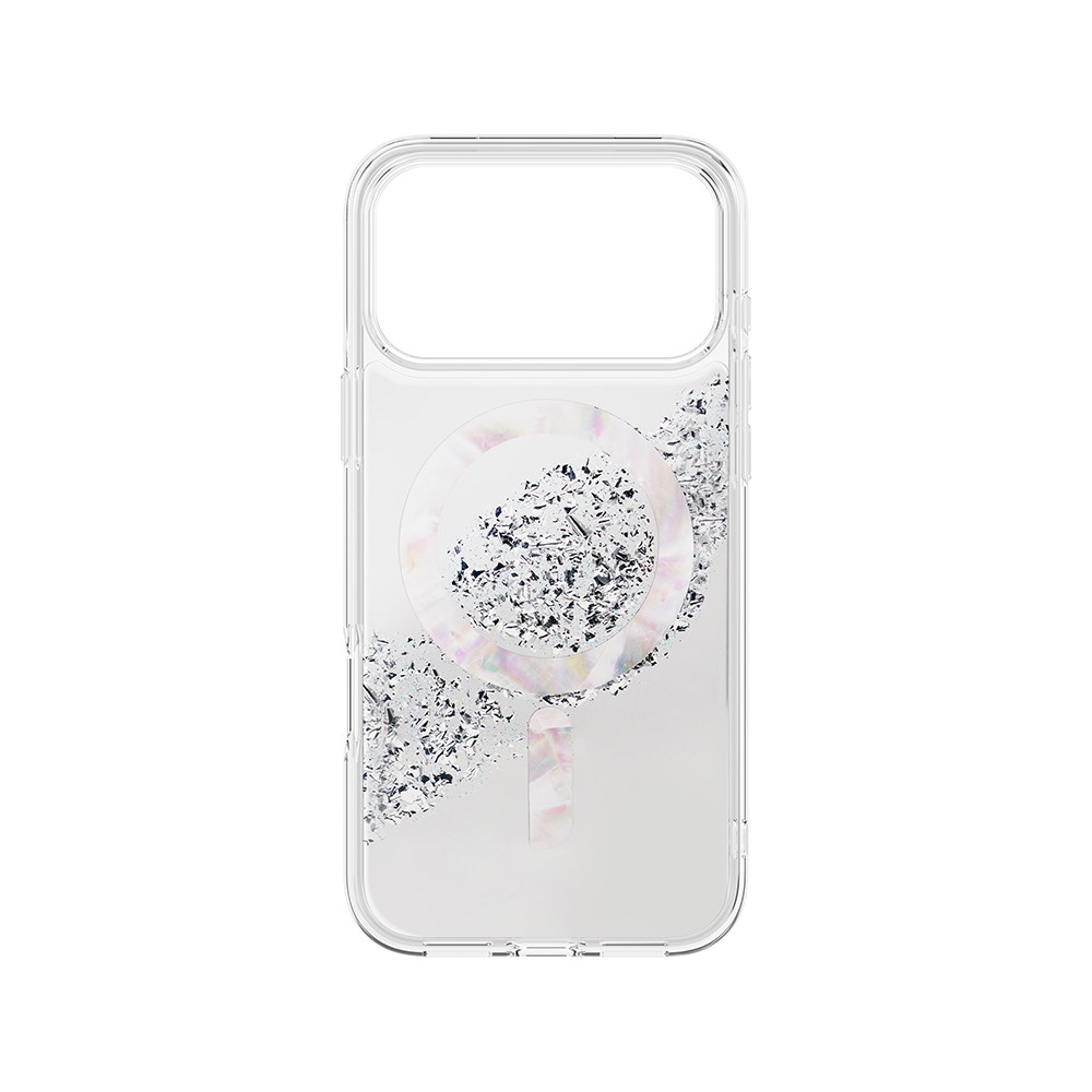 Apple iPhone 17 Pro Max Kılıf M-safe Şarj Parlak Kristal Desenli Coehl Crystelle Kapak