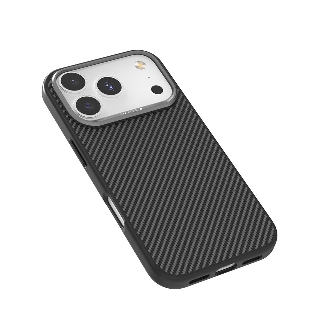 Apple iPhone 17 Pro Max Kılıf M-safe Şarj Özellikli 600D Metal Kamera Çerçeveli Raptic Aramid Fiber Serisi Kapak