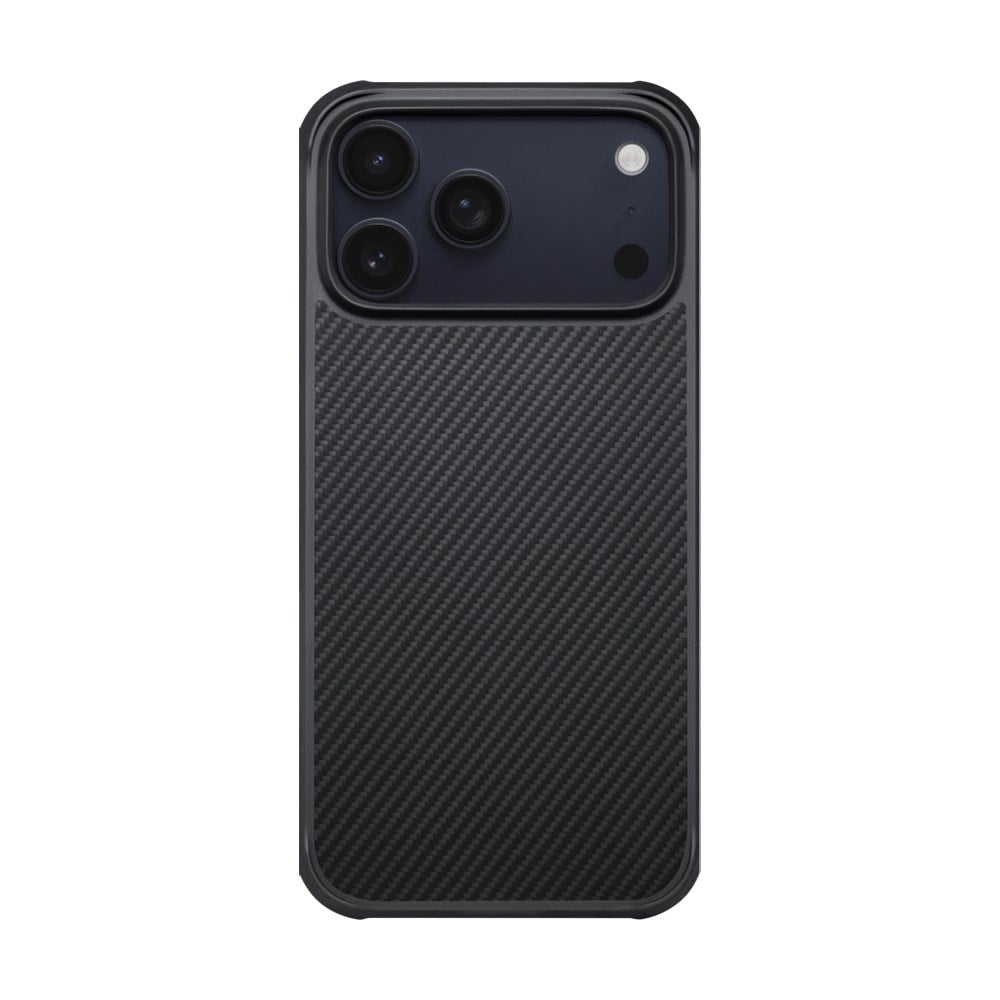 Apple iPhone 17 Pro Max Kılıf M-safe Şarj Özellikli Pitaka Aramid Pro Guard Serisi Black-Gray Kapak