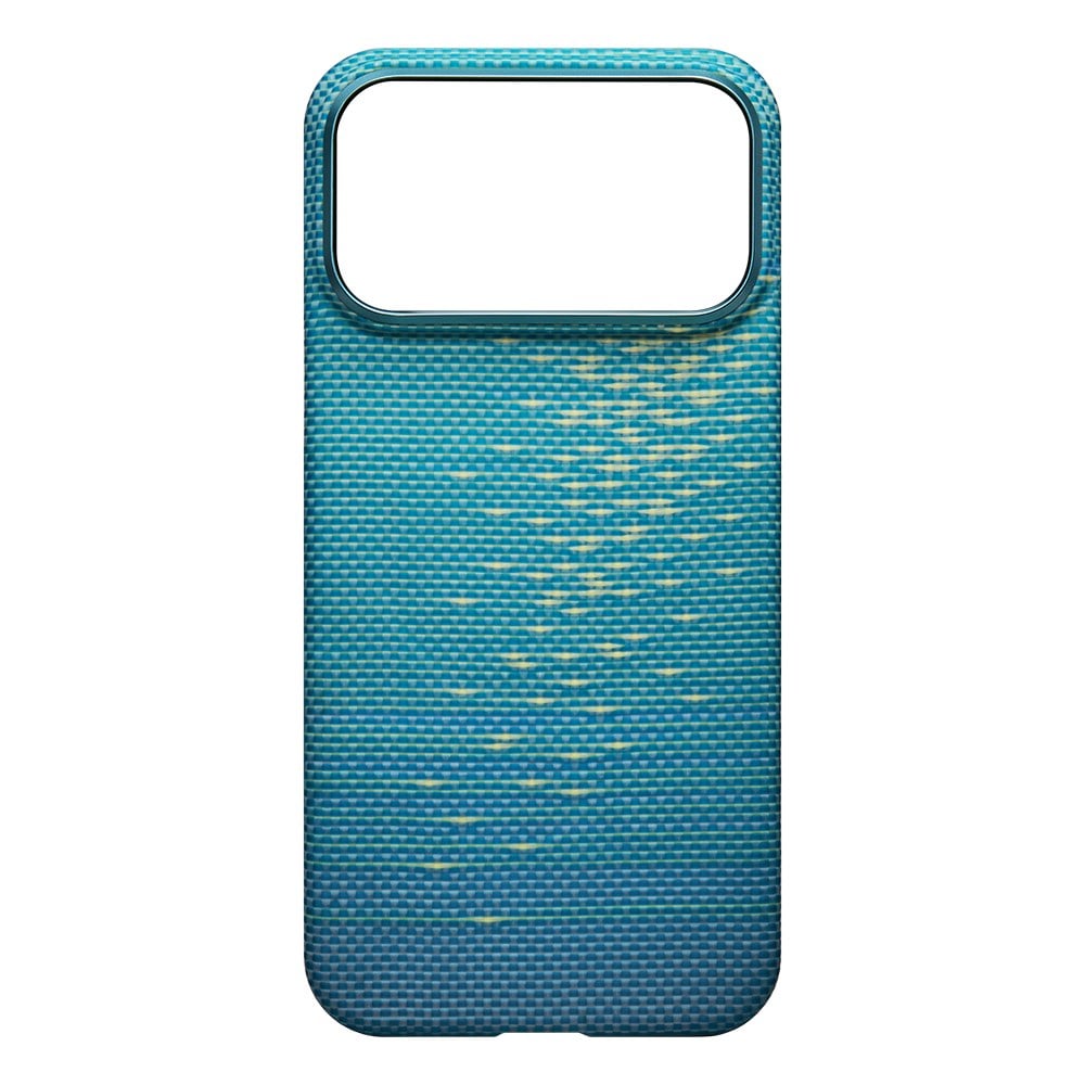 Apple iPhone 17 Pro Max Kılıf M-safe Şarj Özellikli Aramid Fiber Pitaka Glints of Gold Ultra Slim Serisi Kapak