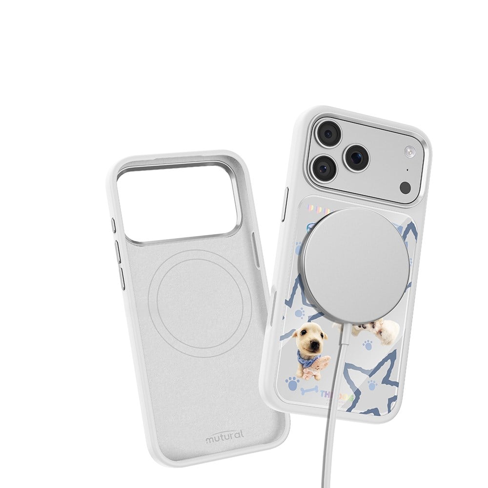 Apple iPhone 17 Pro Max Kılıf M-safe Şarj Özellikli 3D Baskılı Tasarım Mutural The Dog Serisi Kapak