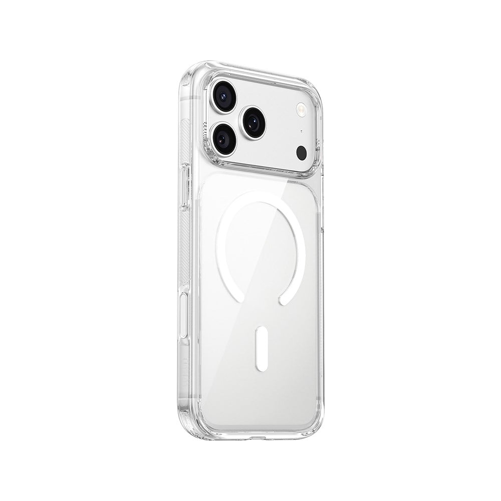 Apple iPhone 17 Pro Max Kılıf M-safe Şarj Özellikli Wiwu CS-202 Crystal Shield Pro Serisi Anti Yellowing Sert PC Kapak