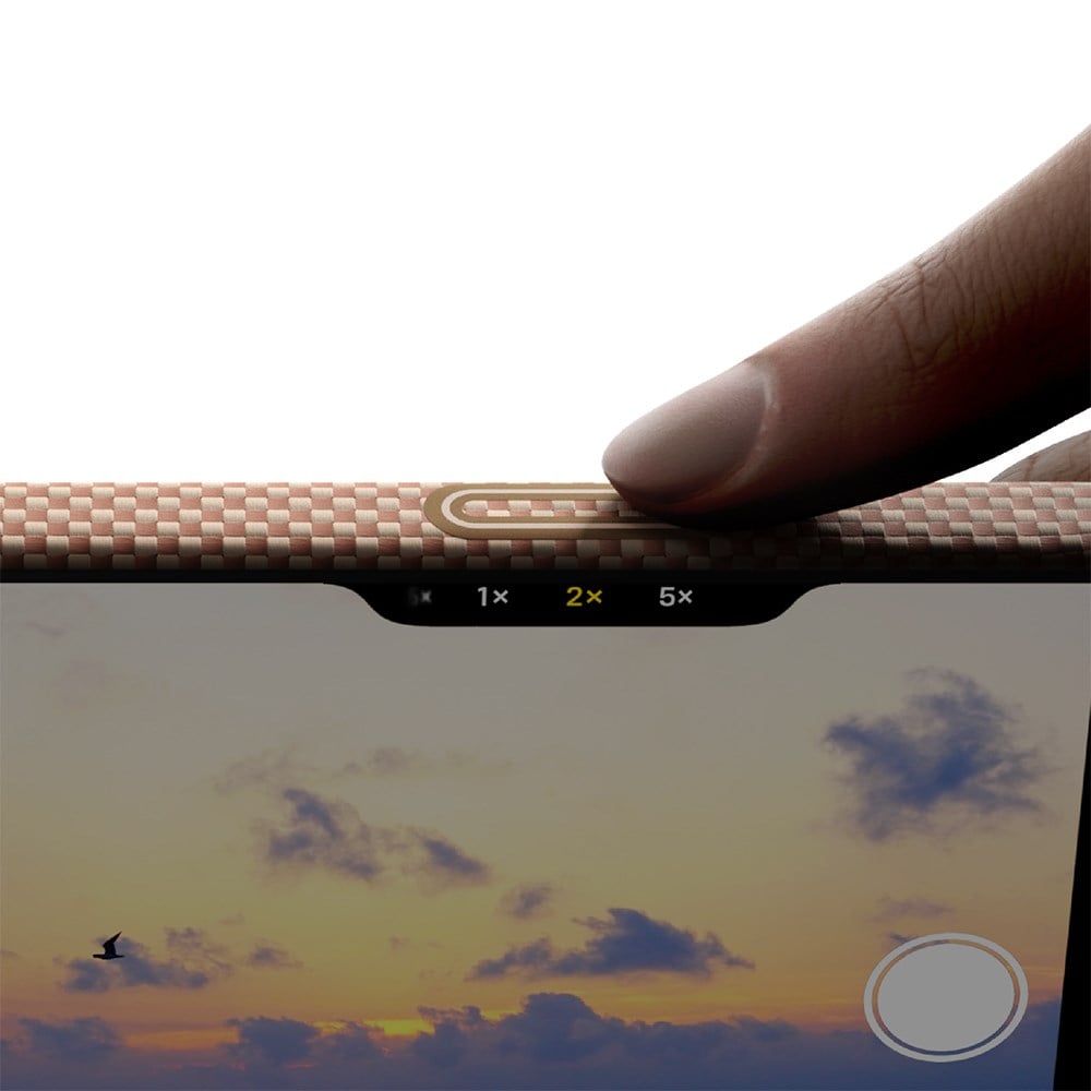 Apple iPhone 17 Pro Max Kılıf M-safe Şarj Özellikli Aramid Fiber Pitaka Glints of Gold Ultra Slim Serisi Kapak