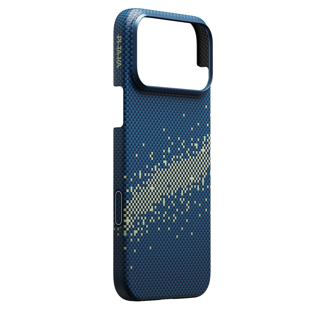 Apple iPhone 17 Pro Max Kılıf Magsafe Şarj Özellikli Aramid Fiber Pitaka Tactile Woven Starpeak Serisi Milky Way Galaxy Kapak