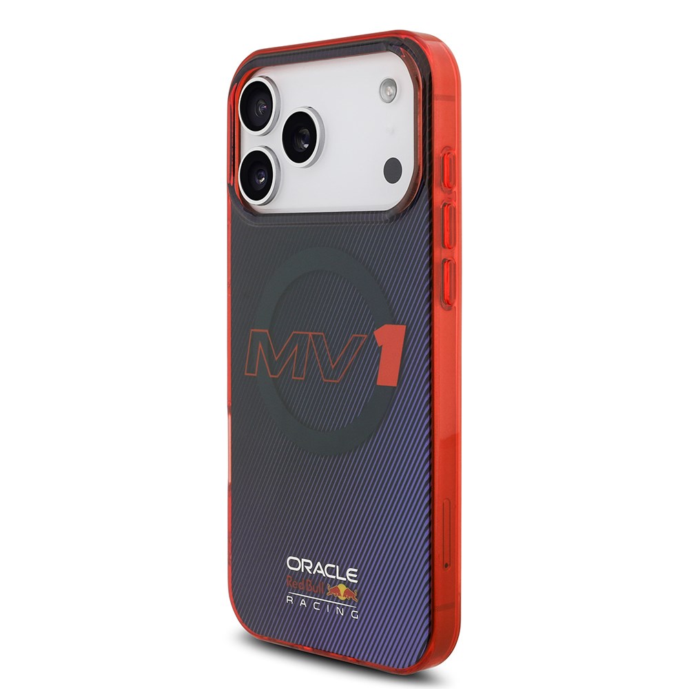 Apple iPhone 17 Pro Max Kılıf Redbull Orjinal Lisanslı M-safe Şarj Özellikli Çift Katmanlı Çizgi Desenli Sert PC MV Kapak