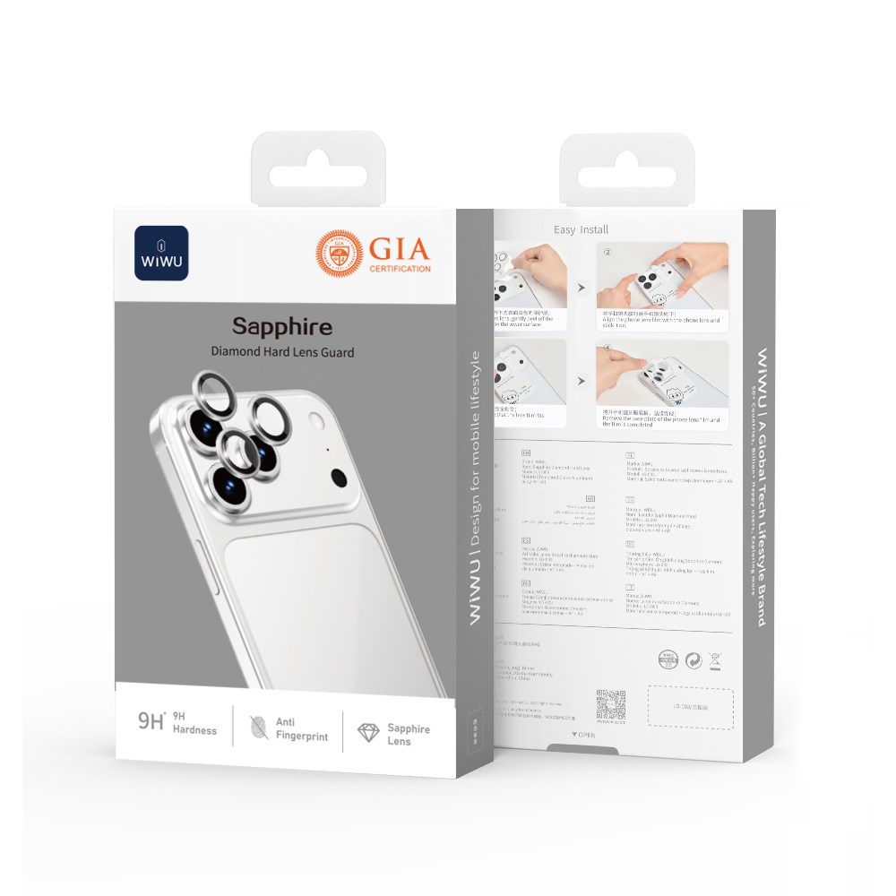 Apple iPhone 17 Pro Max Wiwu LG-003 Lens Guard Çizilmeye Karşı Dayanıklı Safir Kamera Lens Koruyucu