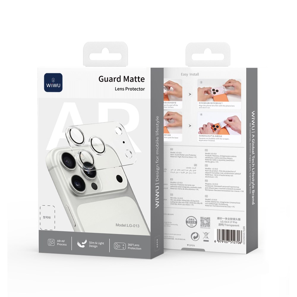 Apple iPhone 17 Pro​ Max Wiwu LG-013 Lens Guard Matte Kamera Lens Koruyucu